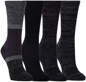 KIRKLAND Signature Women Extra-Fine Merino Wool Blend Crew Sock, 4-pair