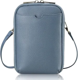 KITATU Crossbody Cell Phone Purses for Women Luxury Genuine Leather Small Crossbody Bags Wallet Purses with RFID Blocking