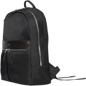 Knomo Beaufort Carrying Case (Backpack) for 15.6 Notebook - Black, Silver - Weather Resistant, Water Resistant - Nylon, Full Grain Leather Trim, Nylon Webbing Strap - Shoulder Strap - 16.8 Height x 12.7 Width x 5.3 Depth