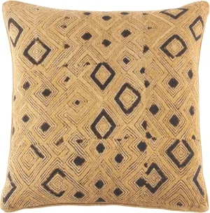 Kole Linen Decorative Pillow Cover, 22" X 22", Black