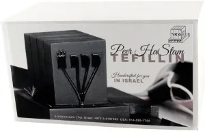 Kosher Tefillin Peshutim Mehudarim for Left Handed - Sefaradi/Temani, From Israel, With Free Bag by Peer Hastam