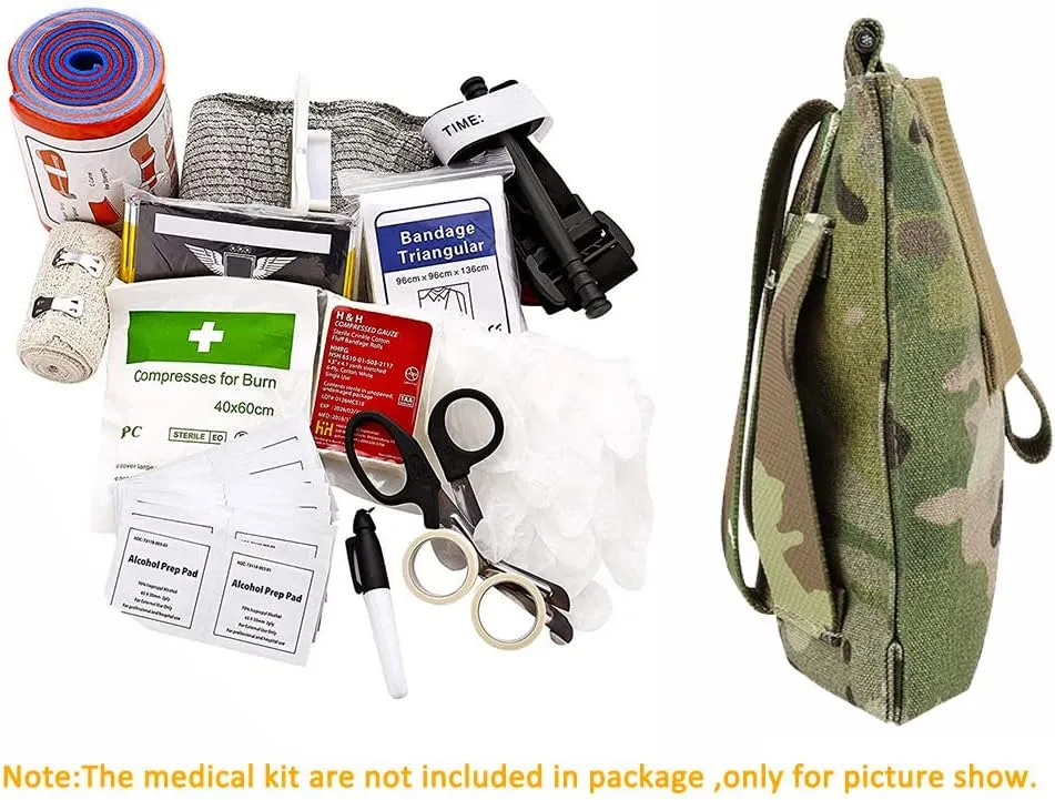 KRYDEX Tactical Blow Out Kit Bag Medical Pouch First Aid Bag IFAK Pouch with MOLLE and Belt Loop