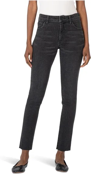 KUT from the Kloth Women's Reese High Rise Fab Ab Ankle Straight Raw Hem