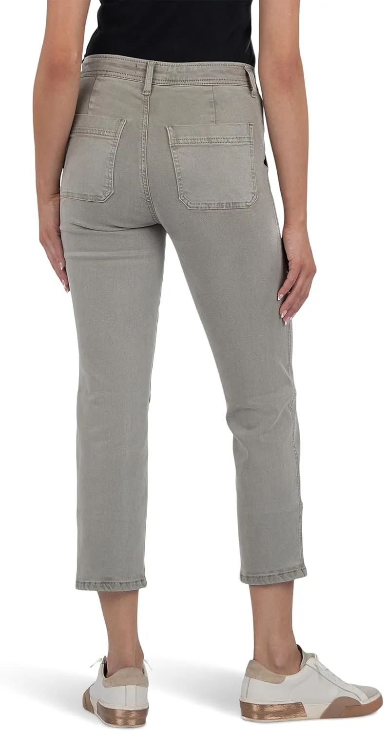 KUT from the Kloth Women's Reese High Rise Straight Leg with Porck Chop Pocket