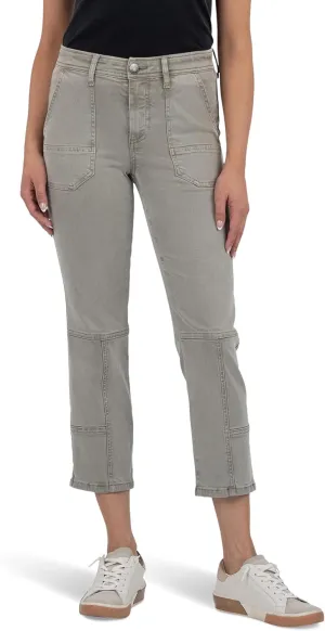 KUT from the Kloth Women's Reese High Rise Straight Leg with Porck Chop Pocket