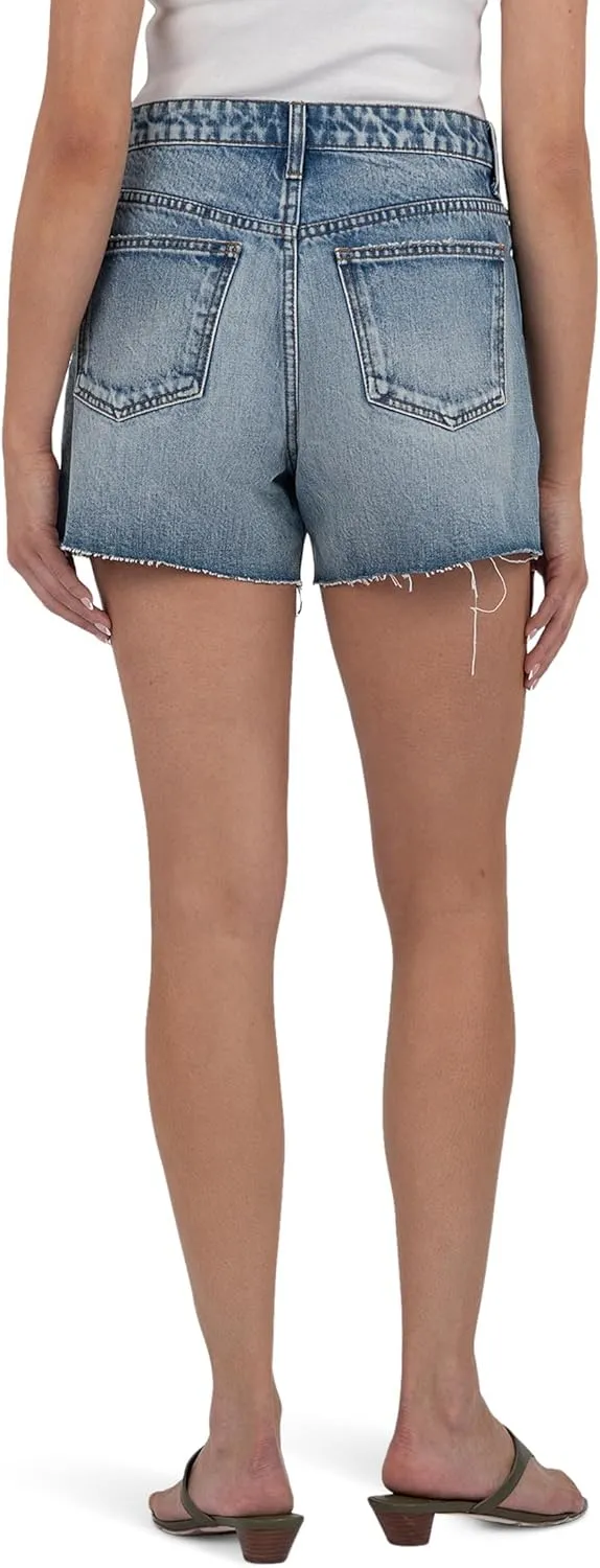 KUT from the Kloth Women's Taylor High Rise Shorts with 5 Pockets with Raw Hem