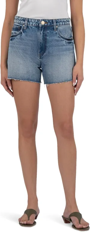 KUT from the Kloth Women's Taylor High Rise Shorts with 5 Pockets with Raw Hem
