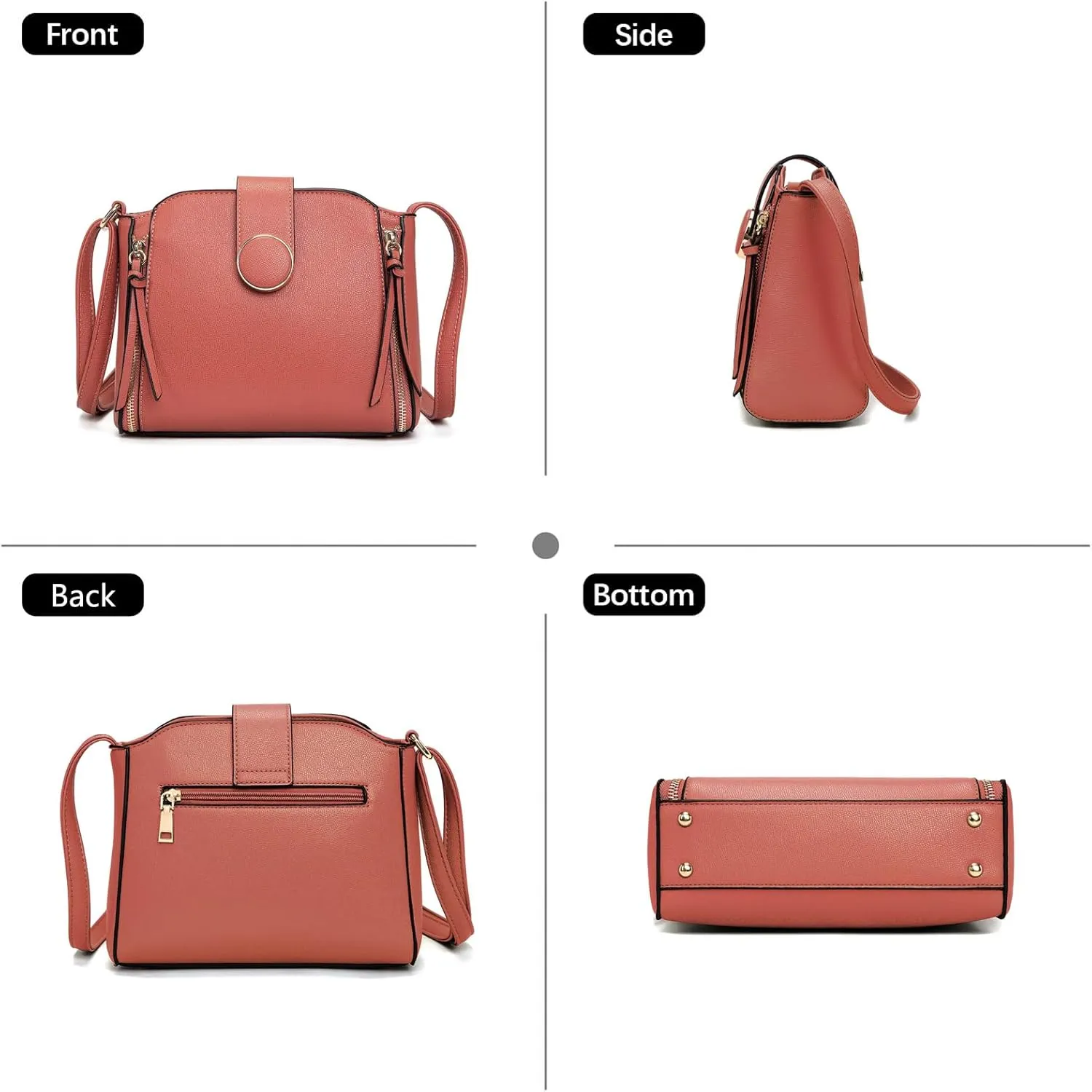LA TERRE Lightweight Medium Crossbody Bag, Crossbody Purse Shoulder Bag for Women with Adjustable Strap