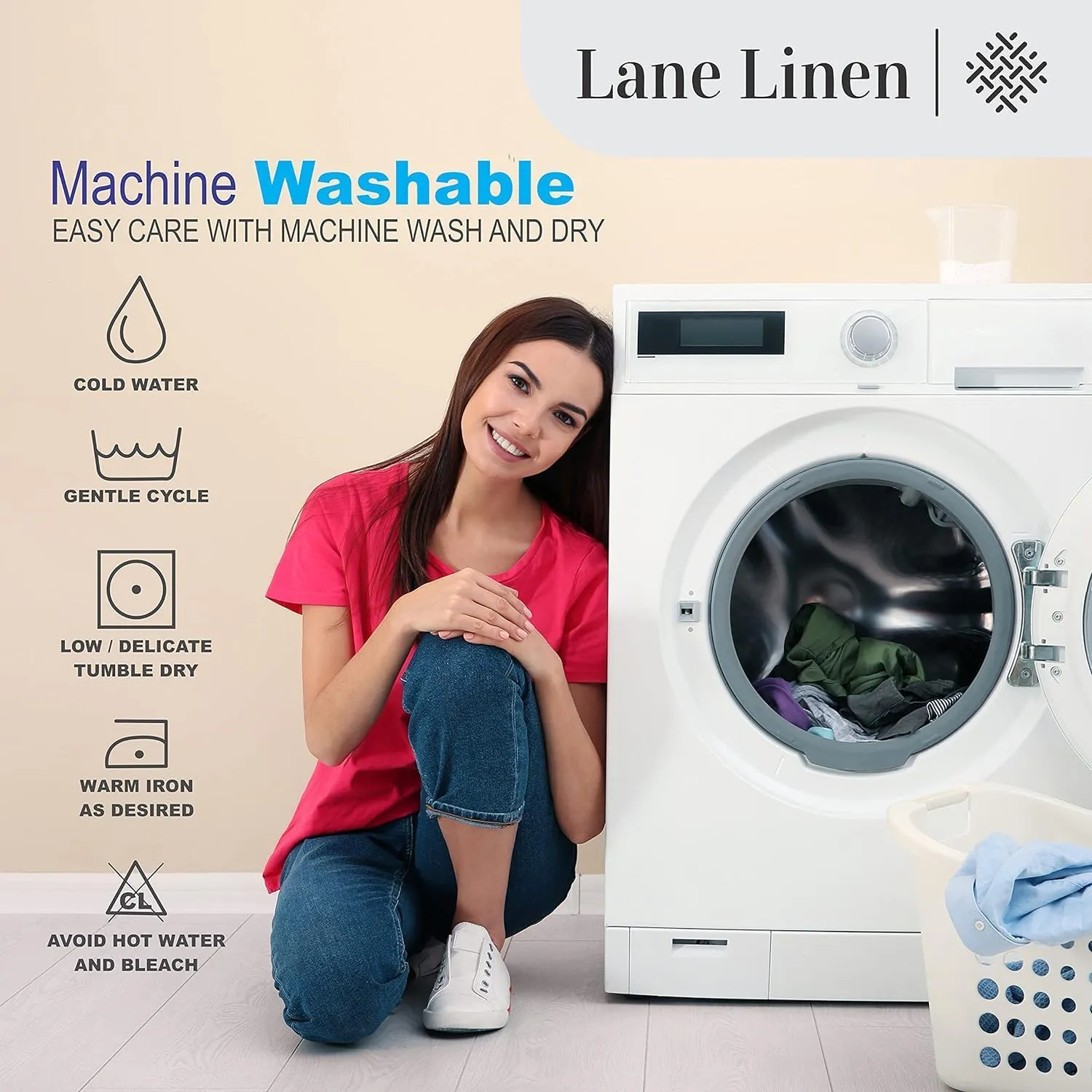 LANE LINEN King Size Cotton Blanket – Lightweight and Soft Herringbone Blanket, Cooling for Summer and Warm for Winter, Season Comfort, 100% Cotton Blankets, King Size 90"x108" – Tan