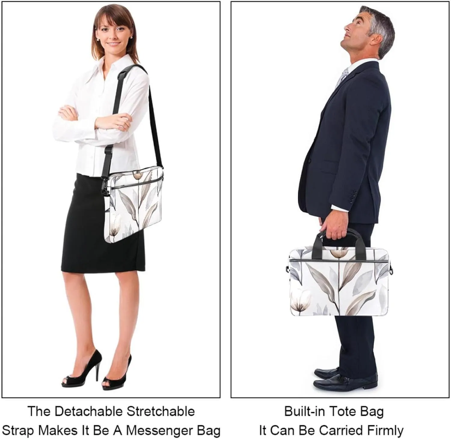 Laptop Bag Messenger Sleeve Western Cowboy Boots and Hats in Desert Portable Tote Laptop Case Work Business Bag