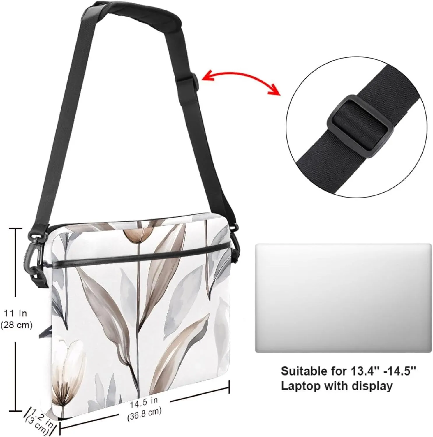 Laptop Bag Messenger Sleeve Western Cowboy Boots and Hats in Desert Portable Tote Laptop Case Work Business Bag