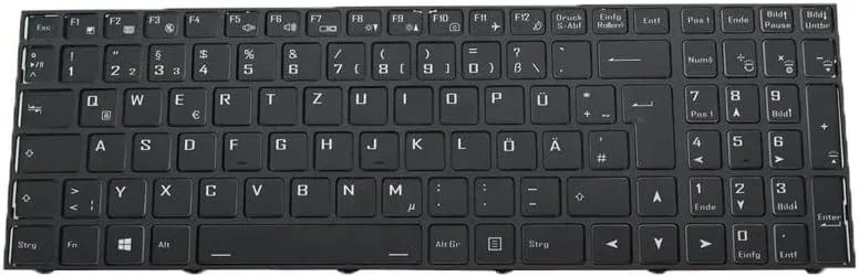 Laptop No Backlit Keyboard for Axxiv Ferm 17F17 German GR Black with Sliver Frame New