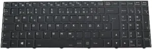 Laptop No Backlit Keyboard for Axxiv Ferm 17F17 German GR Black with Sliver Frame New