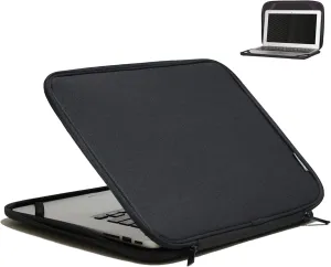 Laptop Sleeve 16 Inch Foldable Slim Case Lightweight Bag Notebook Computer Carrying Flip Cover (Black)