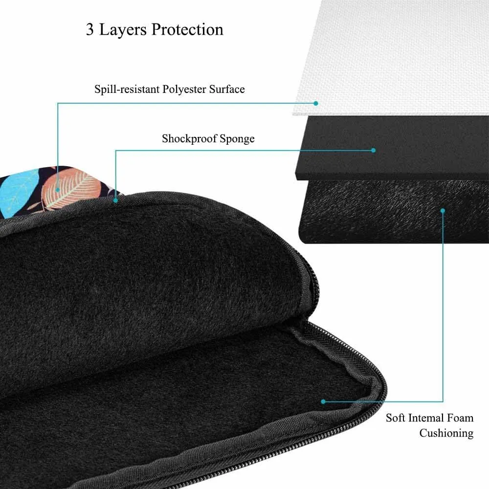 Laptop Sleeve Bag 15.4 15.6 Inch,Leaves Nature Leaf Art Colorful Protective Polyester Computer Cases Laptop Cover Briefcase Bag Tablet Travel Cover