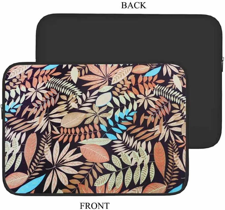 Laptop Sleeve Bag 15.4 15.6 Inch,Leaves Nature Leaf Art Colorful Protective Polyester Computer Cases Laptop Cover Briefcase Bag Tablet Travel Cover