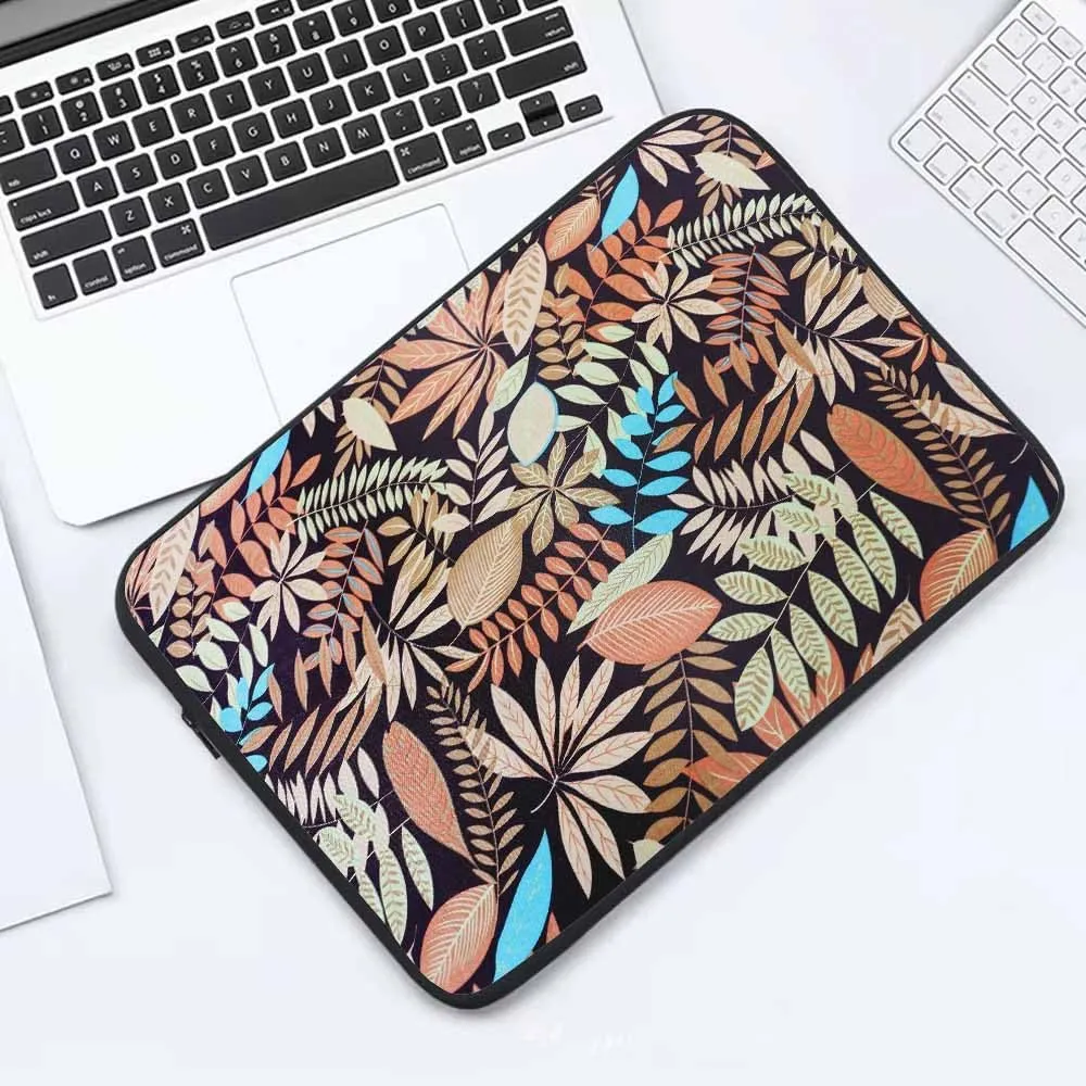 Laptop Sleeve Bag 15.4 15.6 Inch,Leaves Nature Leaf Art Colorful Protective Polyester Computer Cases Laptop Cover Briefcase Bag Tablet Travel Cover
