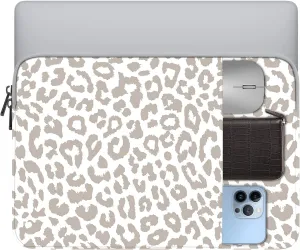 Laptop Sleeve Bag 15.6-16 inch,Compatible with MacBook Air 15 inch M2 2023 A2941/16 Pro M2 A2780 M1 A2485 /Pro Retina 15 A1990,Chromebook,HP,15.3-16 inch Notebook（Grey Leopard Cheetah Bag）