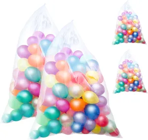 Large Balloon Bags, 4 Pcs Balloon Transport Bags Transparent Clear Giant Storage Bags Birthday Celebration Eve Party Supplies 98 x 59 inch(2pcs) 59 x 47 inch(2pcs)
