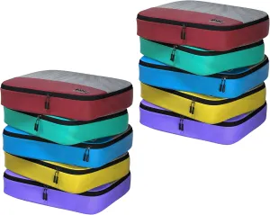 Large Packing Cubes for Suitcases - 10 Pcs set of Packing Cubes for Travel - Packing Cubes for Carry on Suitcase Organizer Bags - Travel Cubes Travel Organizer Bags for Luggage