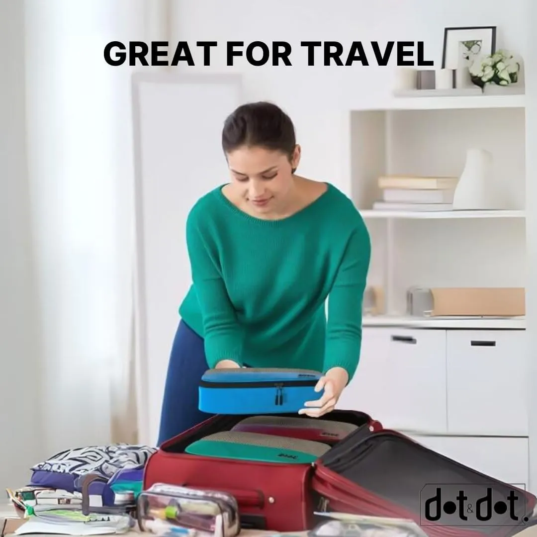 Large Packing Cubes for Suitcases - 5 Pcs Set - Travel Organizer Bags for Carry-On Luggage