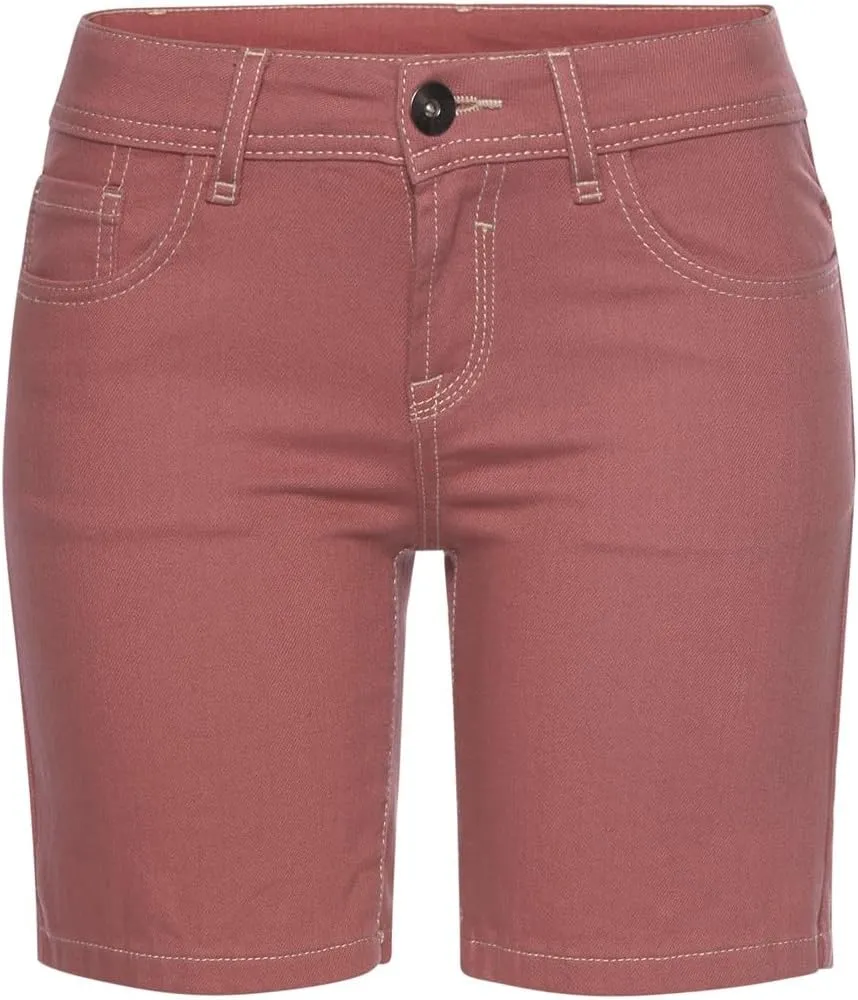 LASCANA Women's Cuffed Denim Shorts: Versatile 7-Inch Inside Leg, Roll-Up Design, 98% Cotton