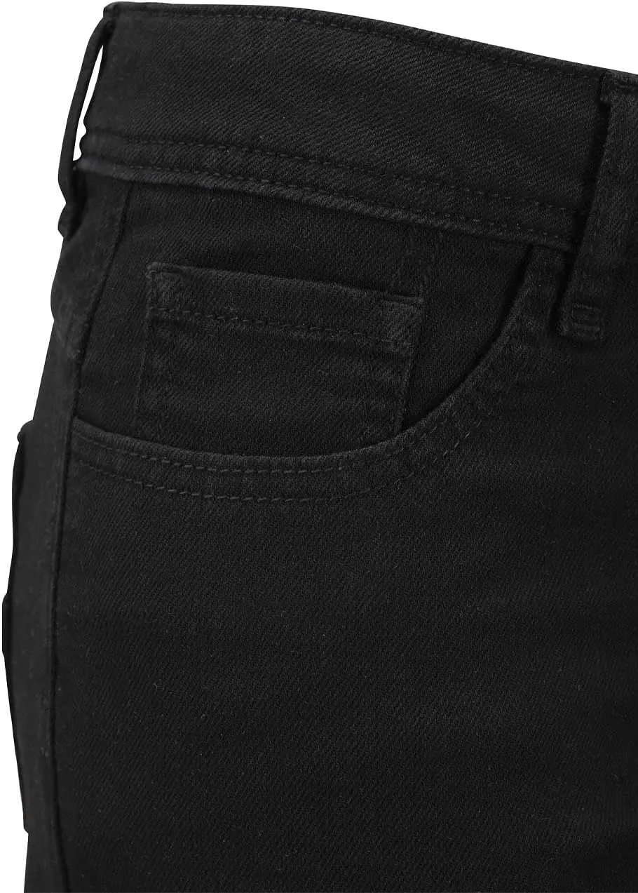 LASCANA Women's Cuffed Denim Shorts: Versatile 7-Inch Inside Leg, Roll-Up Design, 98% Cotton
