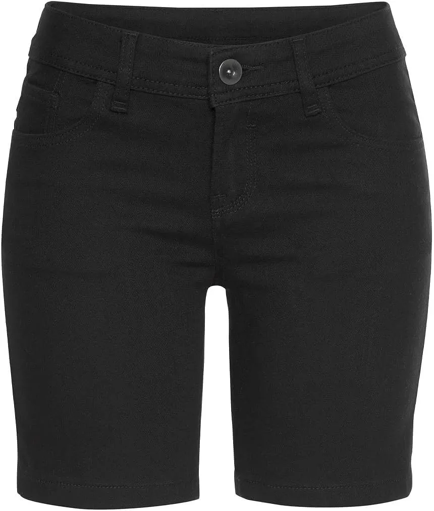 LASCANA Women's Cuffed Denim Shorts: Versatile 7-Inch Inside Leg, Roll-Up Design, 98% Cotton