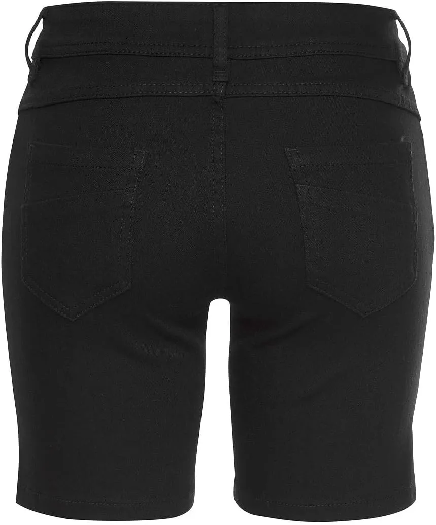 LASCANA Women's Cuffed Denim Shorts: Versatile 7-Inch Inside Leg, Roll-Up Design, 98% Cotton