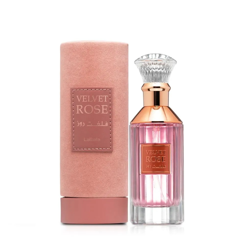 Lattafa Perfumes Velvet Rose for Unisex Eau de Parfum Spray, 3.4 Ounce