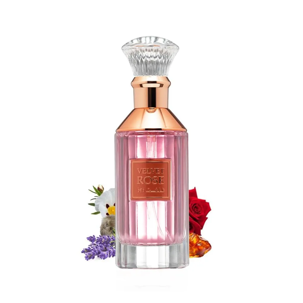 Lattafa Perfumes Velvet Rose for Unisex Eau de Parfum Spray, 3.4 Ounce
