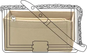 Lckaey bag Organizer insert for Chanel leboy Handbags Felt organizer insert Bag in Bag Y094Khaki-M