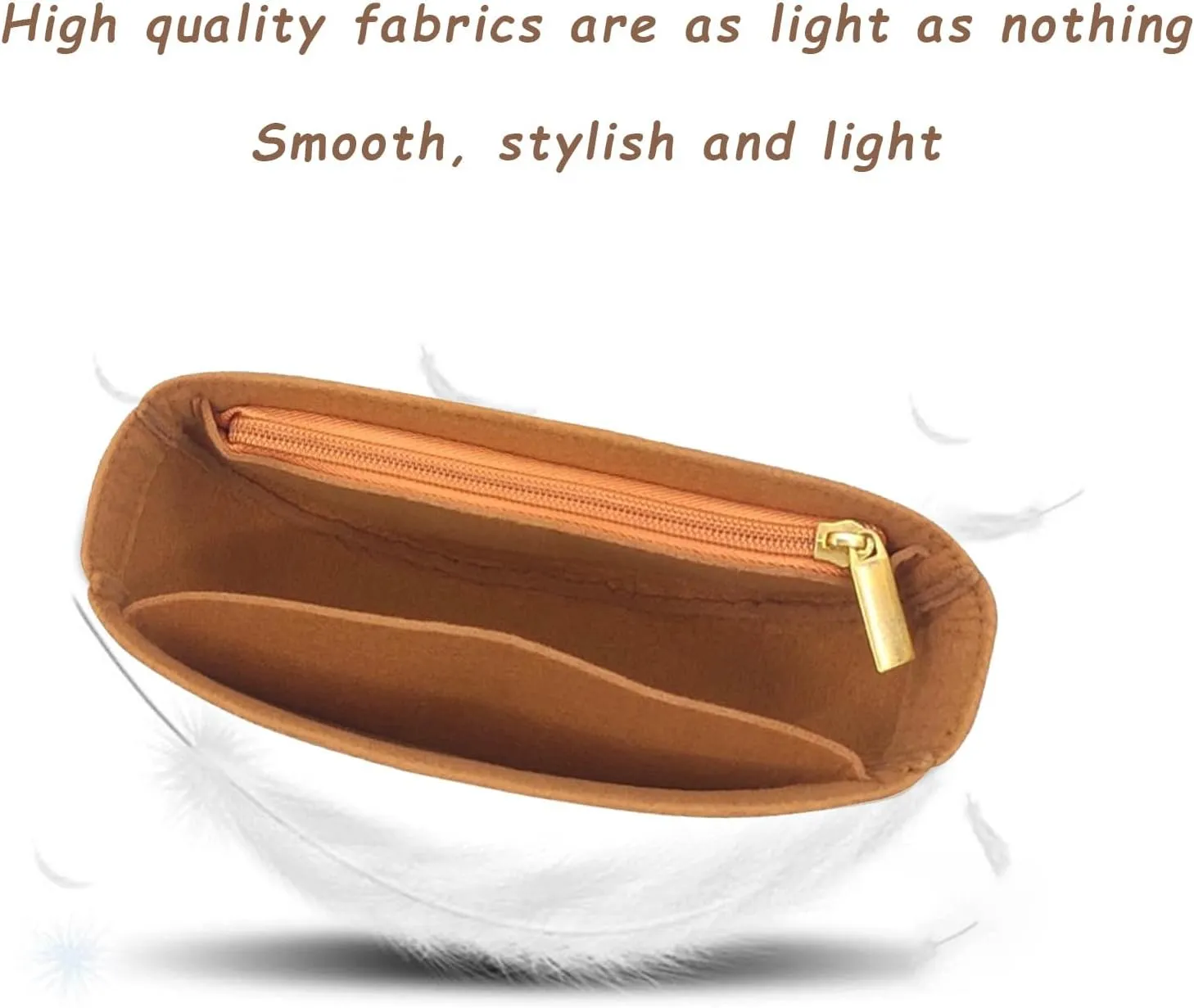 Lckaey Purse Organizer for Loop Hobo Bag Organizer Insert - 2mm Felt Handbag Insert Y096-camel