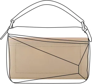 Lckaey Purse Organizer insert for loewe puzzle Handbag bag Felt insert Y091Khaki-mini