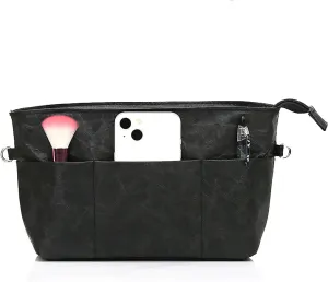 Lckaey Upgraded purse organizer insert for neverfull And more brands handbag-light Dupont Paper organizer4002black-S