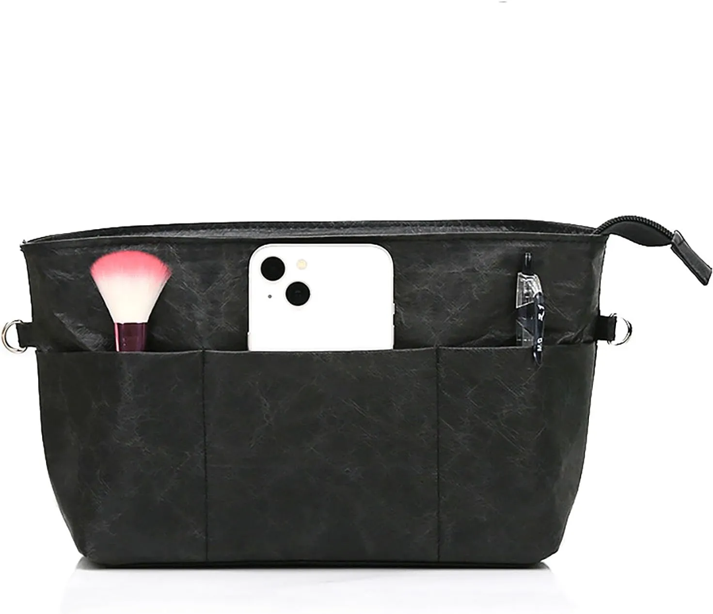 Lckaey Upgraded purse organizer insert for neverfull And more brands handbag-light Dupont Paper organizer4002black-S