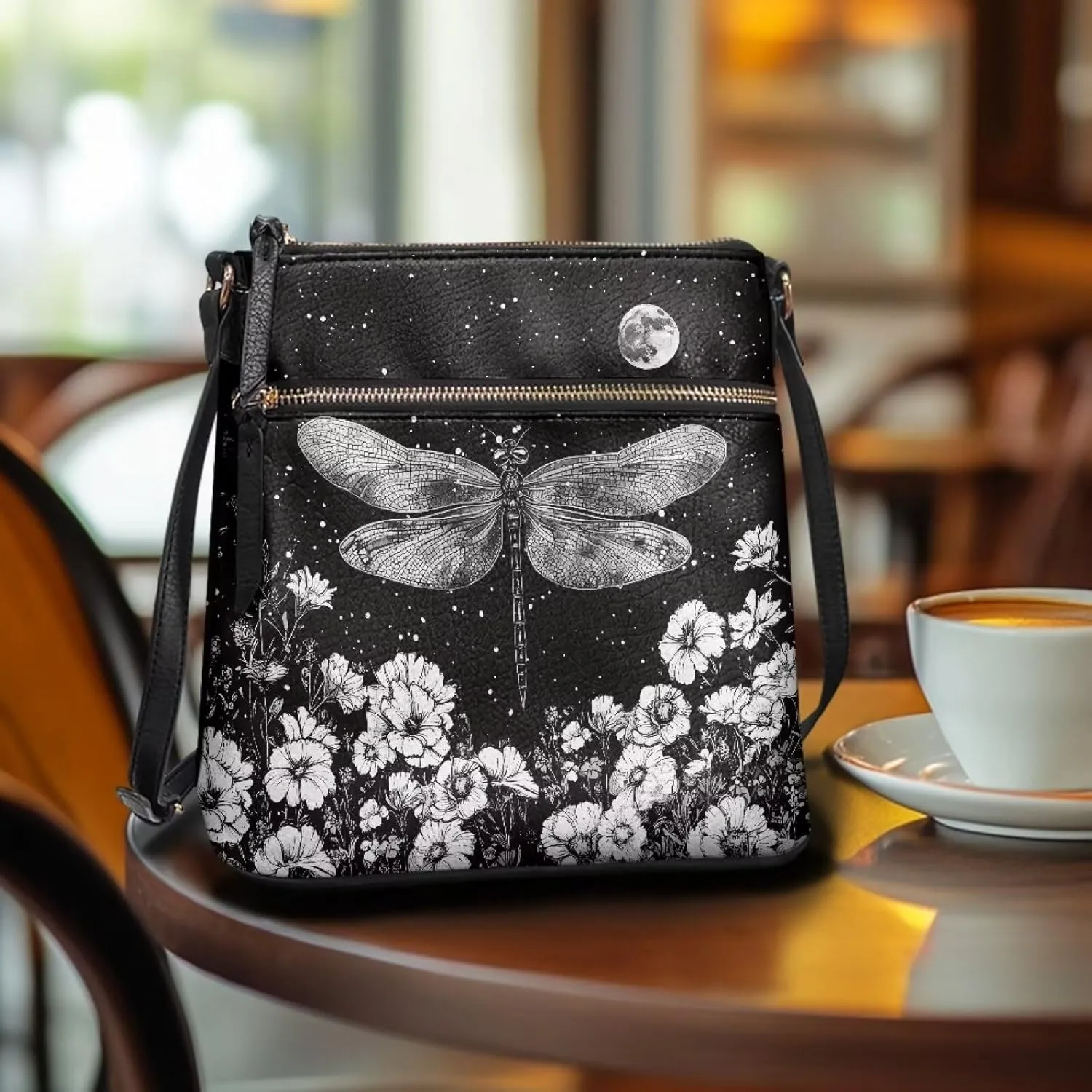 Leather Purse for Women, Small Leather Hobo Bag for Women Fashion Travel Sling Purse Zippered for Girls