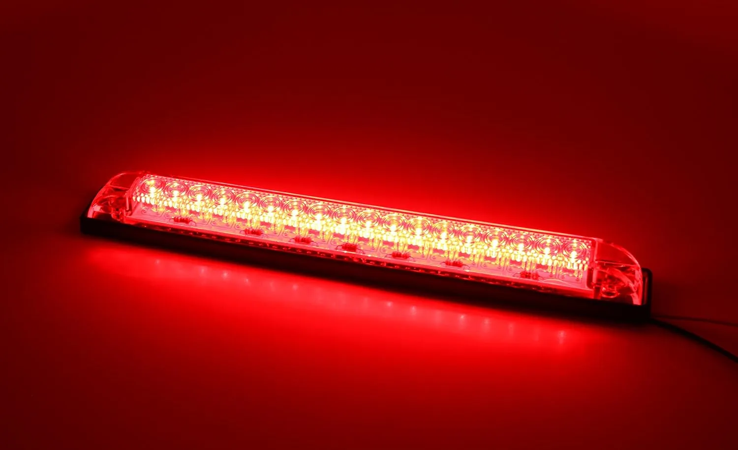 LED Bar Light - Heavy Duty, Marine, RV - Waterproof 12 Volt DC LED Courtesy Convenience lamp, RED LEDs, 8" Length