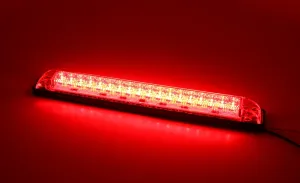 LED Bar Light - Heavy Duty, Marine, RV - Waterproof 12 Volt DC LED Courtesy Convenience lamp, RED LEDs, 8" Length