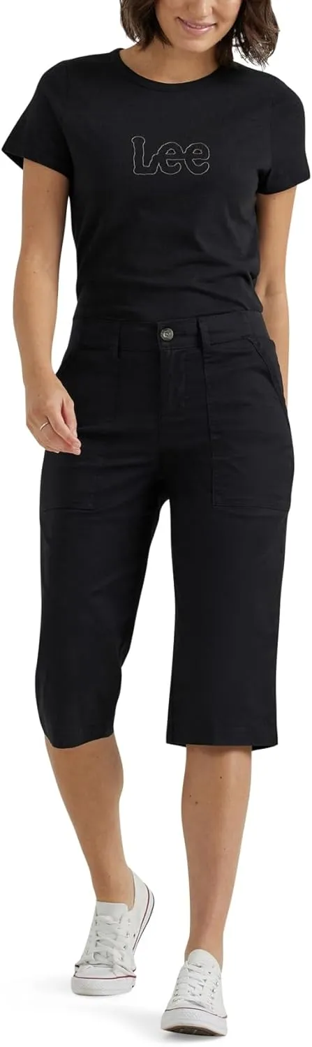 Lee Women's Ultra Lux Comfort with Flex-to-go Utility Skimmer Capri Pant