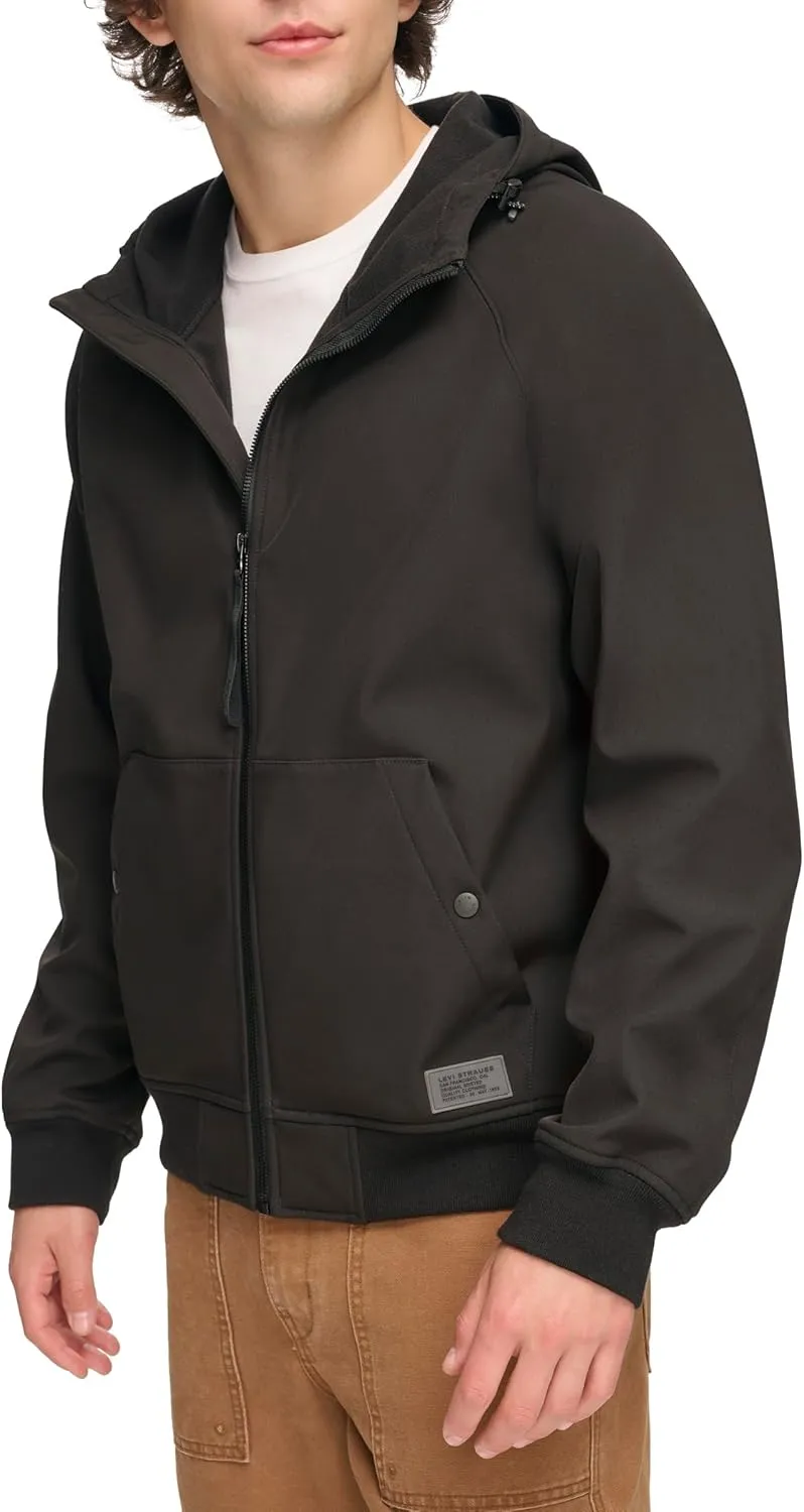 Levi's Men's Hooded Water Resistant Softshell Bomber Jacket