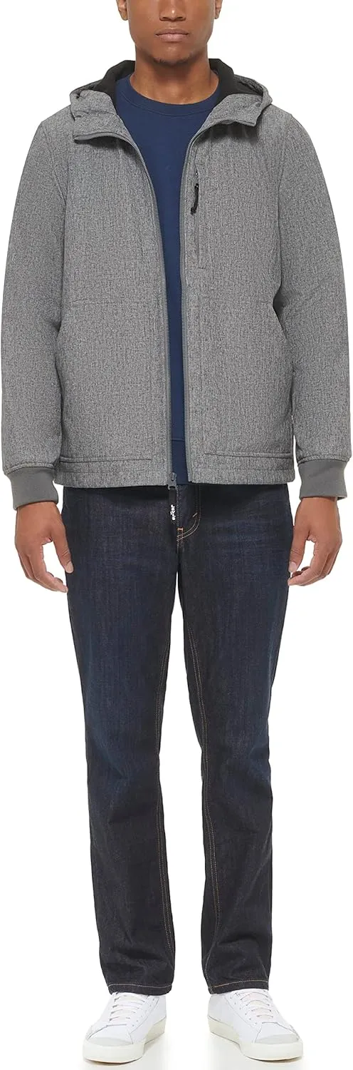 Levi's Men's Water-Resistant Soft Shell Trail Hoodie Jacket