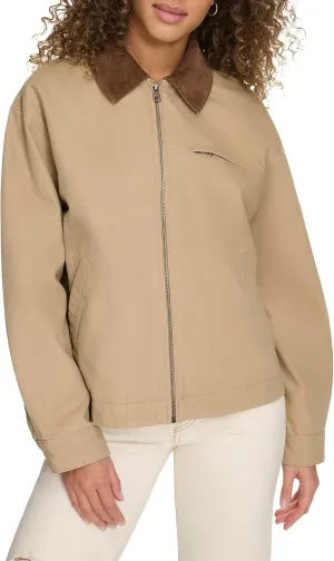 Levi's Women's Zip Up Utility Jacket with Collar