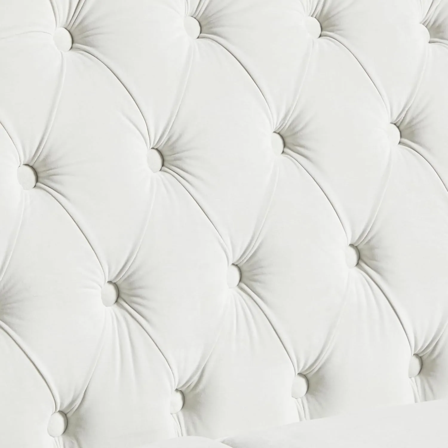 LEVNARY 3-Piece Couch Set for Living Room, White Velvet Sofa Chesterfield Couch with Button Tufted Design, Armchair & Loveseat & Sofa Sectional Furniture Set for Apartment Home Office (White, 1 2 3)
