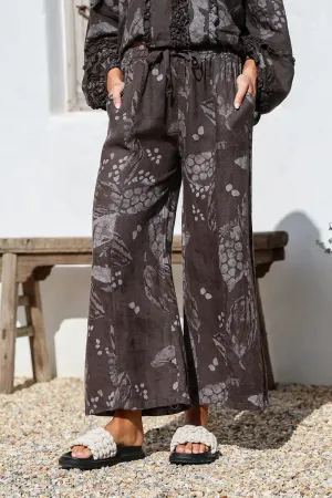Lilly Italian Linen Pant – Chocolate Leaf