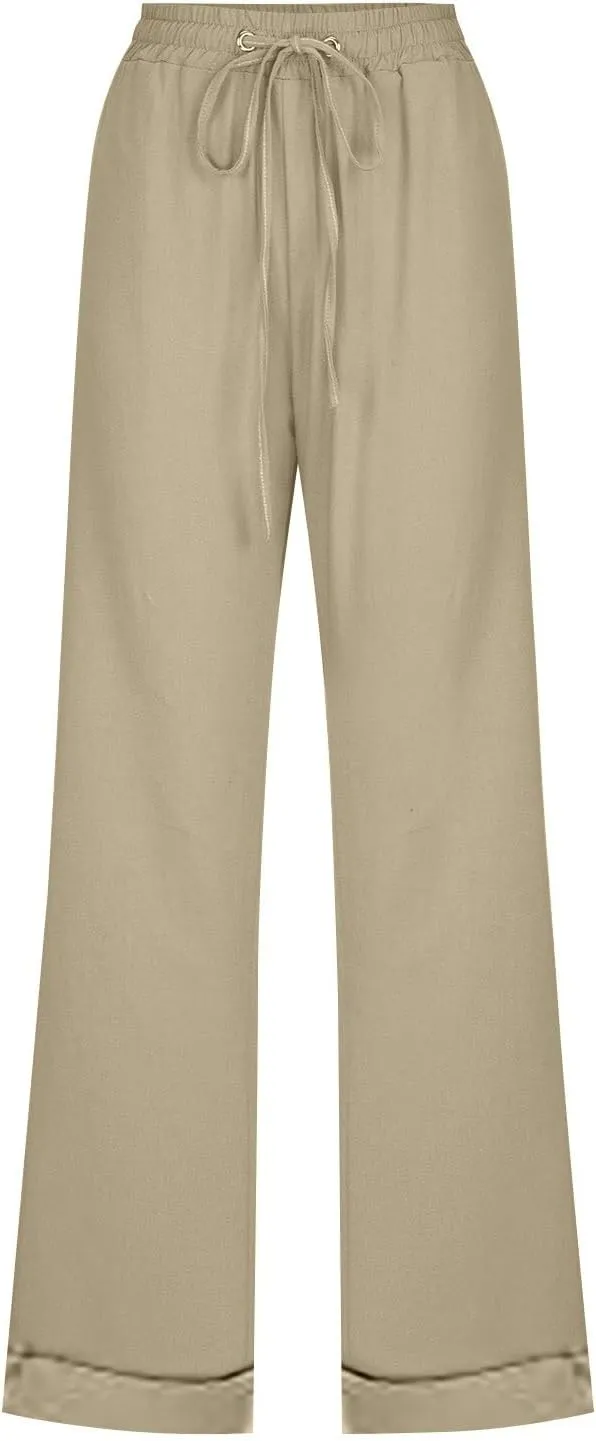 Linen Clothing for Women Linen Clothing Linen Loose Casual Drawstring Wide Leg Linen Trousers Women Linen Outfit Women
