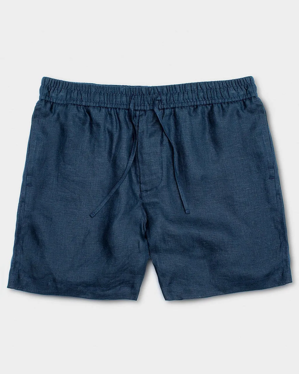 Linen Drawstring Shorts Navy
