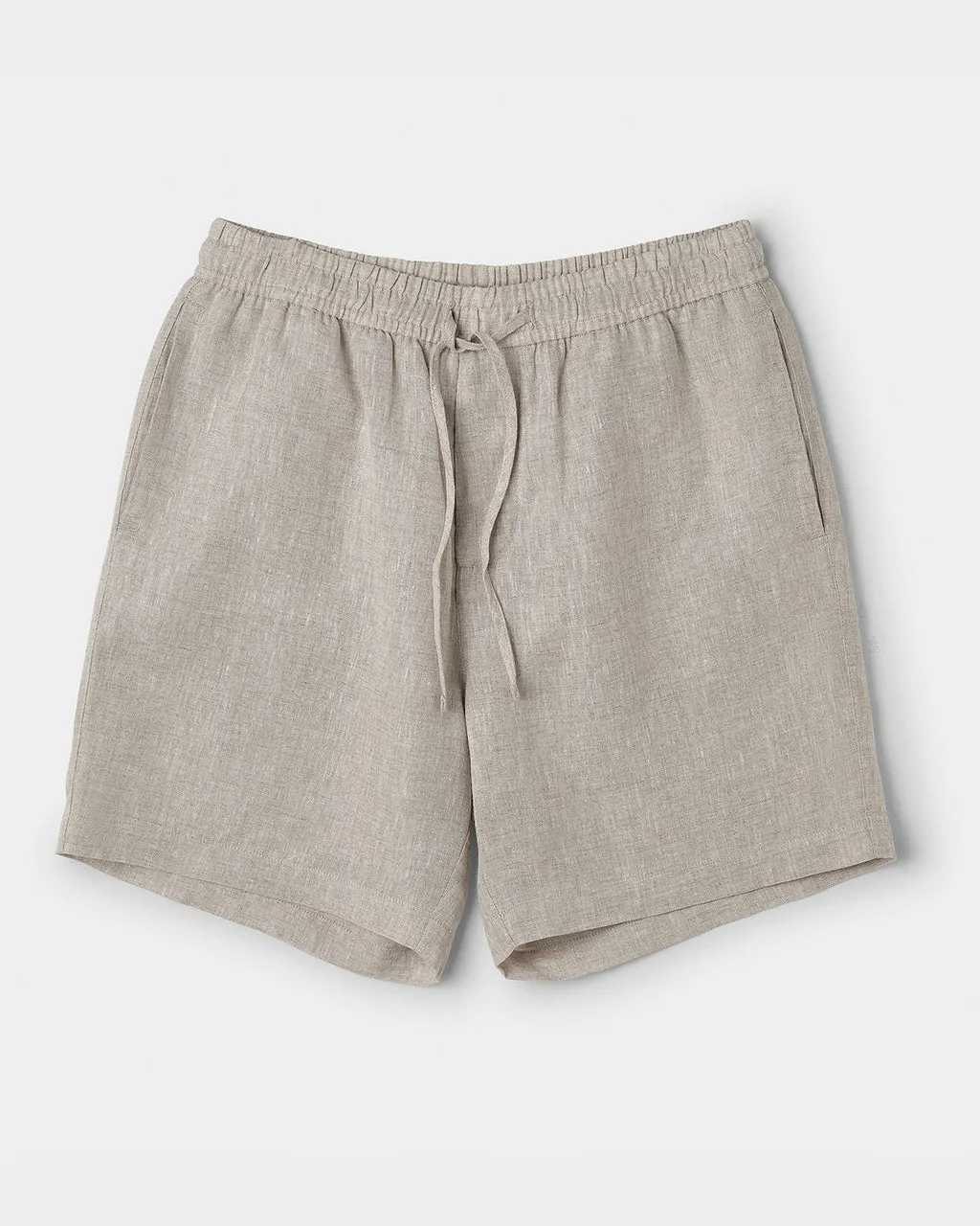 Linen Drawstring Shorts Oatmeal