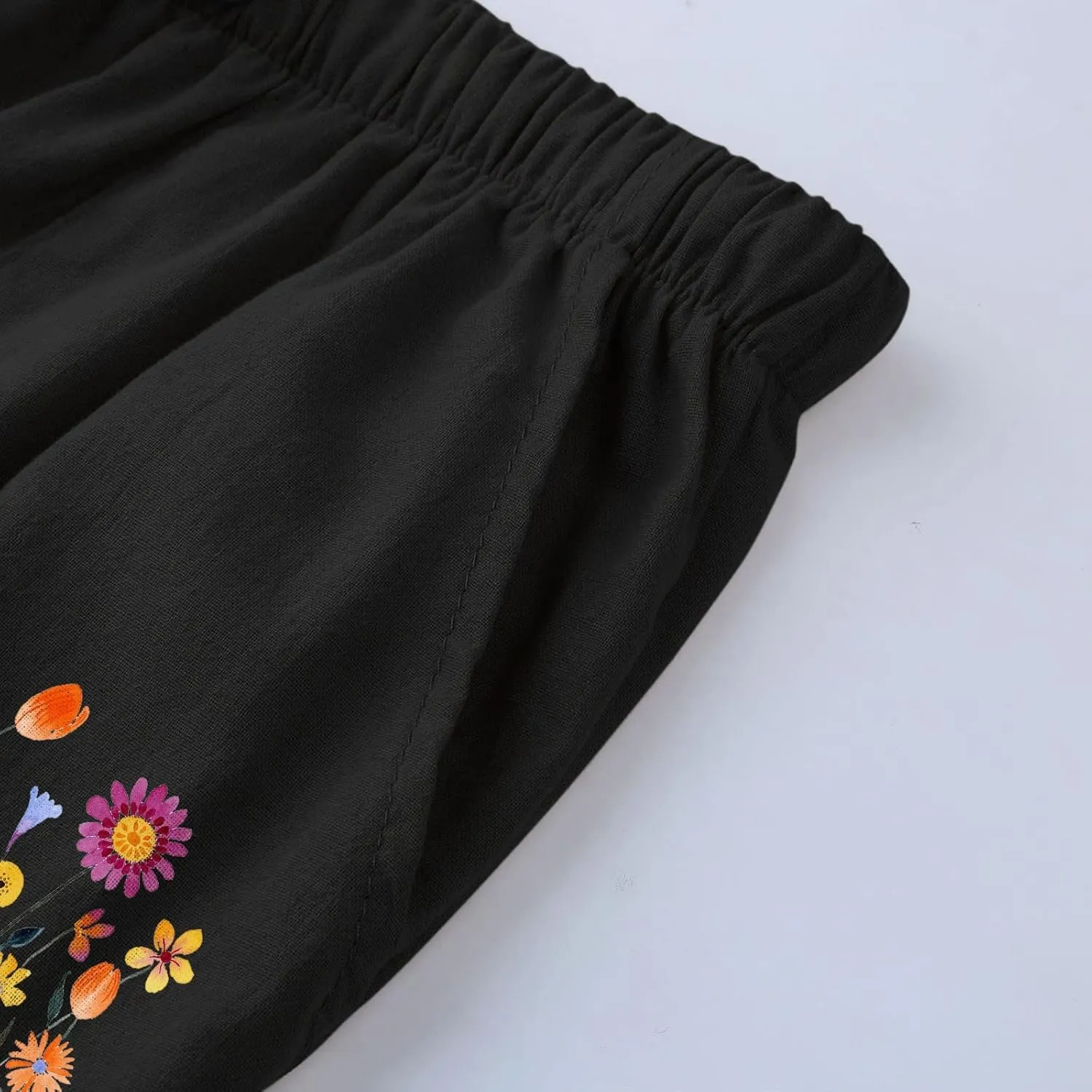 Linen Pants for Women Solid Elastic Pants Long Drawstring Linen Women Waist Cotton Casual Pants Tall Pants for Women