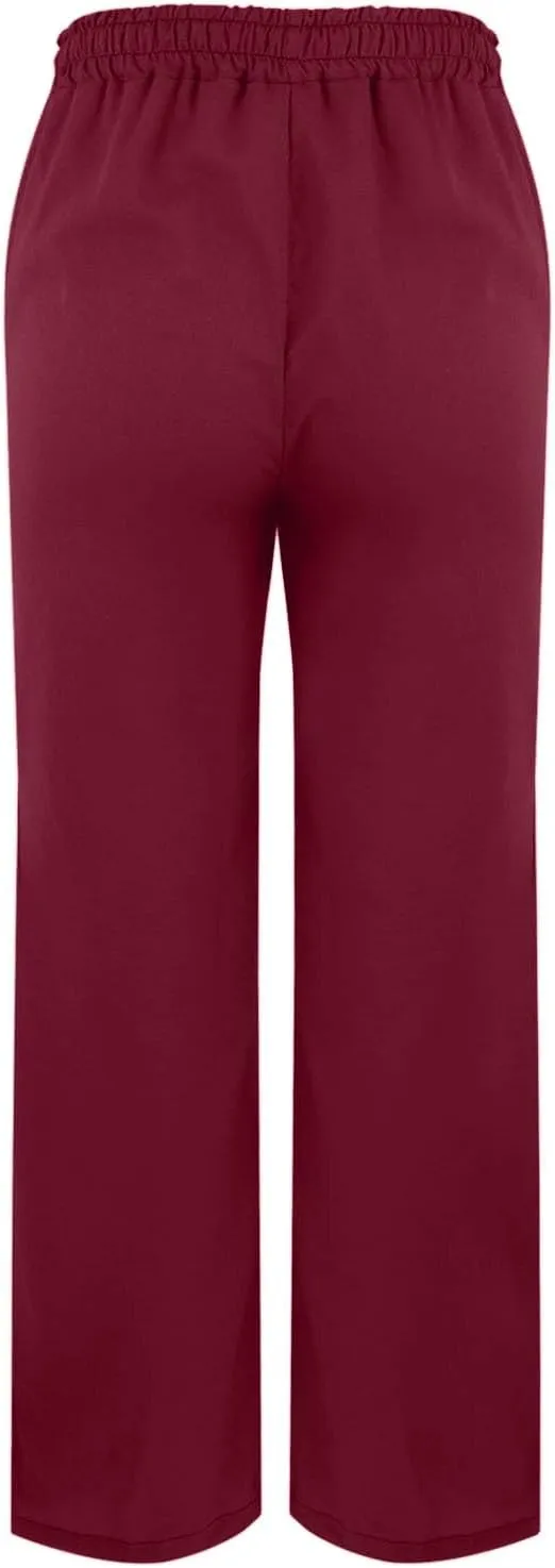 Linen Pants Women Trendy 2025 High Waisted Wide Leg Lounge Pant Drawstring Comfy Trousers Boho Beach Outfits